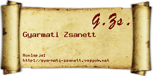 Gyarmati Zsanett névjegykártya